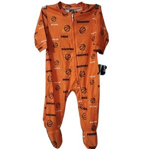 NBA Phoenix Suns 6/9 months flannel footie one piece pajama set  NEW WITH‎ TAGS